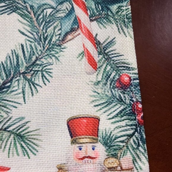 Red Nutcracker Table Runner Christmas Decor Holiday Soldier Decorative Cloth 72" - Picture 6 of 8